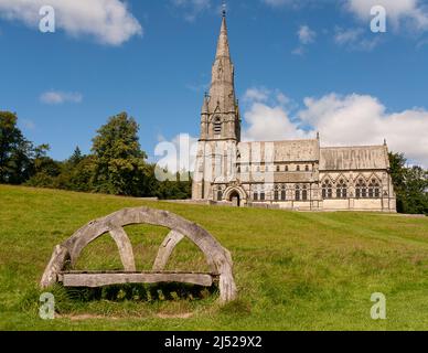 St. Mary's Church, Studley Royal, Studley Royal Deer Park, Ripon, North Yorkshire. Stockfoto