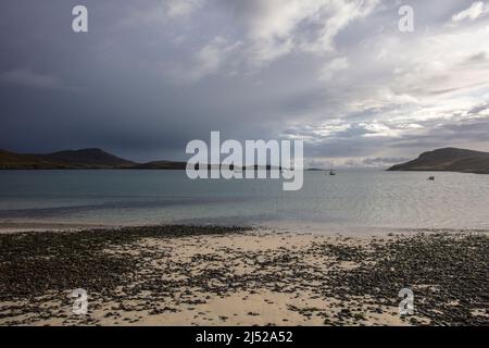 Strandkämmen auf Barra. Stockfoto