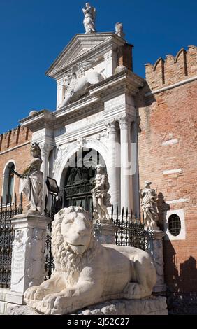 Porta Magna im Arsenal Venedig Italien Stockfoto