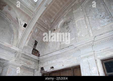 Zeichenbüro in Harland und Wolff Werft, Belfast, bevor es restauriert und in ein Hotel umgewandelt wurde. Stockfoto