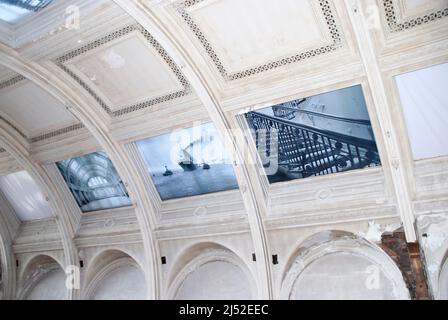 Zeichenbüro in Harland und Wolff Werft, Belfast, bevor es restauriert und in ein Hotel umgewandelt wurde. Stockfoto