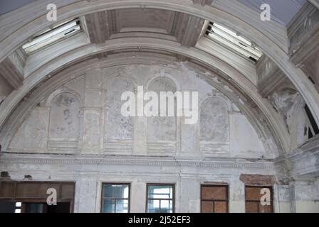 Zeichenbüro in Harland und Wolff Werft, Belfast, bevor es restauriert und in ein Hotel umgewandelt wurde. Stockfoto