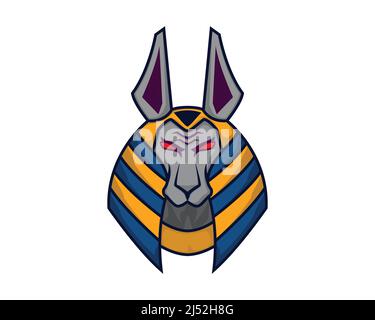 Seth Head Mascot und Illustration Vector Stock Vektor