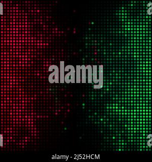 LED-Bildschirm. Dot RGB-Hintergrundfernseher. Vektorgrafik. Stock Vektor
