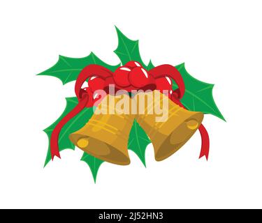 Christmas Mistel mit Glocken Illustration Vektor Stock Vektor