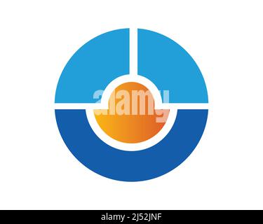 Einfaches abstraktes Business und Technologie mit Kreisscheiben Symbolvektor Stock Vektor