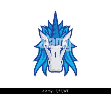 Frontkopf Einhorn Illustration Vektor Stock Vektor
