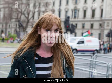 London, großbritannien, 19.. April Angela Rayner, stellvertretende Vorsitzende der Labour-Partei und Abgeordnete, trifft im House of Commons ein Stockfoto