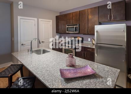 Wohnung Küche Interieur Stockfoto