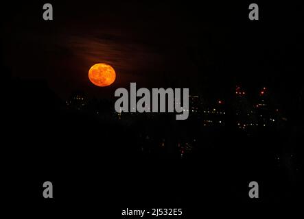 Pink Moon 2022. April London Stockfoto