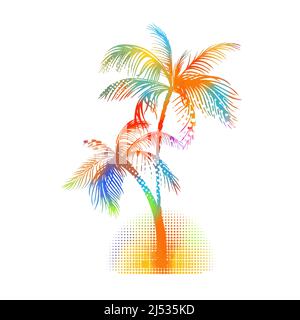 Bunte Palme. Vektorgrafik Stock Vektor