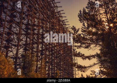 Duga Radar, Tschernobyl, Ukraine Stockfoto