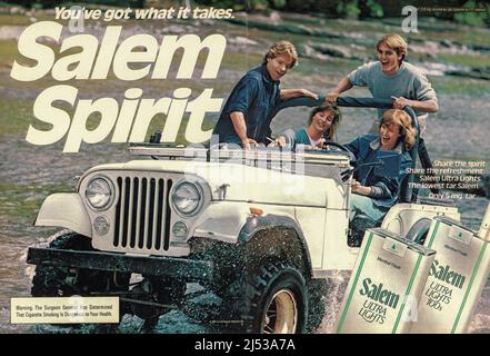 Werbespot des „Playboy“-Magazins vom Mai 1982, USA Stockfoto