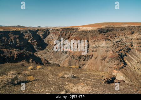 Rainbow Canyon, Blick vom Father Crowley Vista Point im Death Valley National Park, Kalifornien Stockfoto