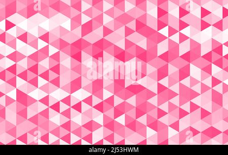 Abstraktes rosa und weißes Dreieck, geometrische Muster Textur Hintergrund, Illustration, Linienkunst Stockfoto