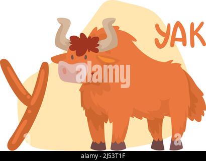 yak und y Letter Stock Vektor