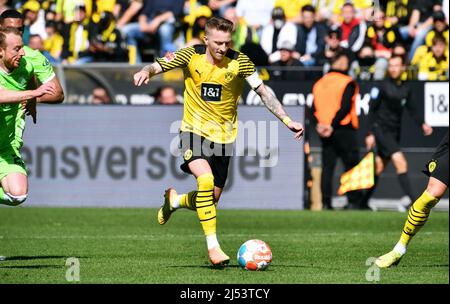 Bundesliga, Signal Iduna Park Dortmund: Borussia Dortmund gegen VfL Wolfsburg; Marco Reus Stockfoto