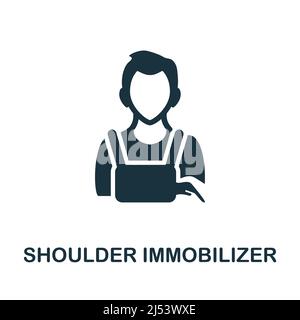 Symbol der Schulterimmobilsperre. Monochrom Simple Shoulder Wegfahrsperre Symbol für Vorlagen, Web-Design und Infografiken Stock Vektor