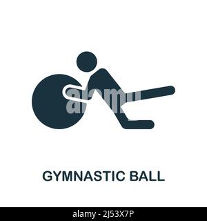 Gymnastikball-Symbol. Monochrom einfaches Gymnastikball-Symbol für Vorlagen, Webdesign und Infografiken Stock Vektor