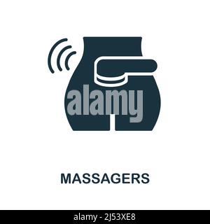 Symbol für Massagegeräte. Symbol für monochrome, einfache Massagegeräte für Vorlagen, Webdesign und Infografiken Stock Vektor