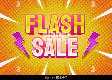 Editierbare Texteffekte Flash Sale , Wörter und Schriftart können geändert werden Stock Vektor