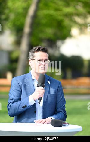 Wien, Österreich. 20.. April 2022. Auftakt des Wiener Klimateams mit dem Exekutivstadtrat für Klima, Umwelt, Demokratie und Personal, Jürgen Czernohorszky (SPÖ). Quelle: Franz Perc/Alamy Live News Stockfoto