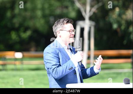 Wien, Österreich. 20.. April 2022. Auftakt des Wiener Klimateams mit dem Exekutivstadtrat für Klima, Umwelt, Demokratie und Personal, Jürgen Czernohorszky (SPÖ). Quelle: Franz Perc/Alamy Live News Stockfoto