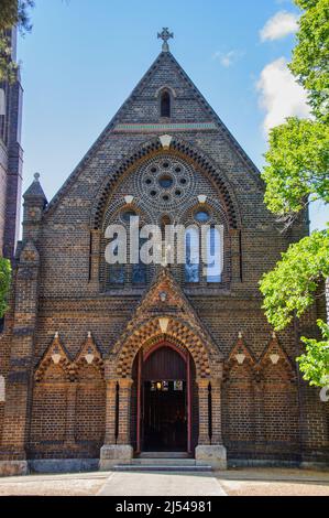 façade der denkmalgeschützten St. Peter's Anglican Cathedral - Armidale, NSW, Australien Stockfoto