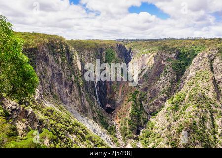 Wollomombi Falls ist ein Wasserfall im Oxley Wild-Nationalpark entlang des Waterfall Way - Hillgrove, NSW, Australien Stockfoto