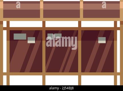 Bushaltestelle. Cartoon Stadtverkehr stehen für den Straßenverkehr Stock Vektor
