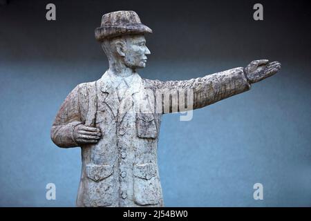 Richard Schirrmann Memorial, Gründer des Deutschen Jugendherbergsverbandes, Deutschland, Nordrhein-Westfalen, Sauerland, Altena Stockfoto