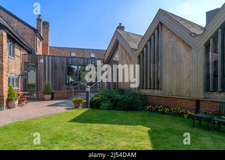 John Lewis Partnership Heritage Center in Cookham, berkshire. Beherbergt ein Museum der Unternehmensgeschichte und ein Archiv gedruckter Textilien aus dem Jahr 1800. Stockfoto