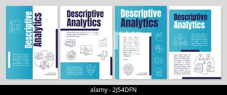 Arten der automatisierten Datenanalyse aqua blue Broschürenvorlage Stock Vektor