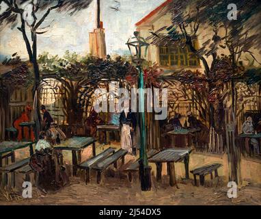 Terrasse eines Cafés auf Montmartre, La Guinguette, a Montmartre Le Billard en Bois, La Bonne Franquette, Vincent van Gogh, 1886,Musee D'Orsay, Paris, Fr. Stockfoto