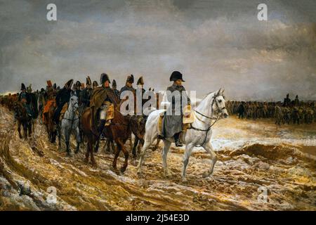 Kampagne von Frankreich, 1814, Campagne de France, Ernest Meissonier, 1864, Musee D'Orsay Art Gallery, Paris, Frankreich, Europa Stockfoto