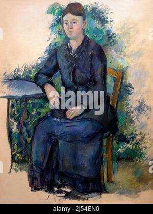 Madame Cezanne im Garten, Paul Cezanne, 1879-80, Musée de L'Orangerie, Paris, Frankreich, Europa Stockfoto