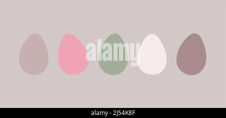 Ostereier einfaches Set Stock Vektor