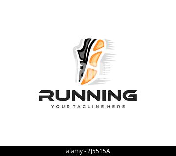 Sneaker, Sportschuhe, Schuhe, Logo-Design. Modeschuhe, Laufschuhe zum Laufen, Vektordesign und Illustration Stock Vektor