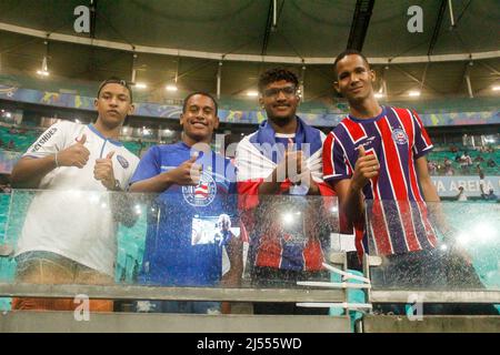 Salvador, Brasilien. 19. April 2022. PR, gültig für die Copa do Brasil 2022, die an diesem Dienstag (19) im Stadion der Fonte Nova Arena in Salvador (BA) stattfand. Kredit: Márcio Roberto/FotoArena/Alamy Live Nachrichten Stockfoto