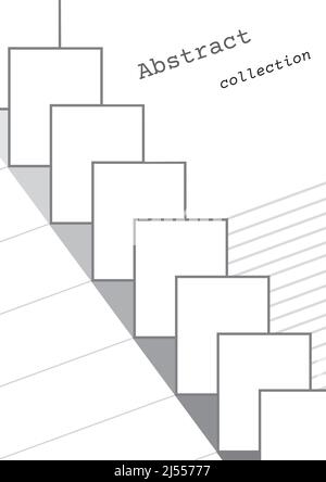 Abstrakte geometrische technologische Firmenbroschüre oder Notizbuch. Flyer zur Unternehmensidentität. Vector Geschäftspräsentation, Hintergrund. Stock Vektor