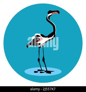 Flamingo-Vektordarstellung isoliert Stock Vektor
