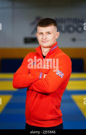 Daniell Powell während des British Judo European Championships Media Day im BJA Center of Excellence, Walsall. Bilddatum: Mittwoch, 20. April 2022. Stockfoto