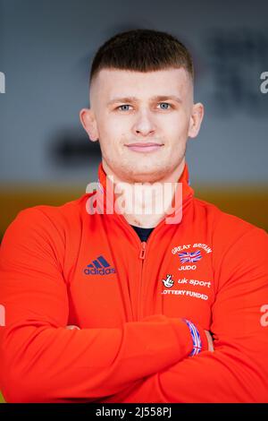 Daniell Powell während des British Judo European Championships Media Day im BJA Center of Excellence, Walsall. Bilddatum: Mittwoch, 20. April 2022. Stockfoto