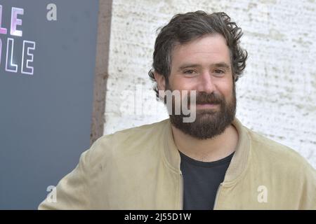 Roma, Italien. 20. April 2022. Tommaso Paradiso nimmt an der Fotoaufnahme des Films Sulle Nuvole im Space Cinema Moderno in Rom Teil, (Italien) 20.. April 2022 Quelle: dpa/Alamy Live News Stockfoto