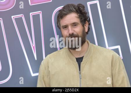 Roma, Italien. 20. April 2022. Tommaso Paradiso nimmt an der Fotoaufnahme des Films Sulle Nuvole im Space Cinema Moderno in Rom Teil, (Italien) 20.. April 2022 Quelle: dpa/Alamy Live News Stockfoto