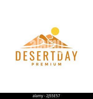 Abstrakt Wüste Hügel Logo Design Vektor Grafik Symbol Illustration kreative Idee Stock Vektor