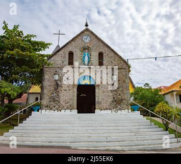 Kirche Notre Dame de l'Assomption, Le Bourg, Terre-de-Haut, Iles des Saintes, Les Saintes, Guadeloupe, Kleine Antillen, Karibik. Stockfoto