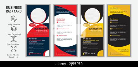 Corporate Business DL Flyer Rack Card Template Design Stock Vektor