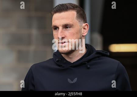 Newcastle, Großbritannien. 20. April 2022. Chris Wood #20 von Newcastle United kommt am 4/20/2022 im St. James Park in Newcastle, Großbritannien an. (Foto von Mark Cosgrove/News Images/Sipa USA) Quelle: SIPA USA/Alamy Live News Stockfoto