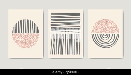 Set mit abstrakten, geometrischen Design-Postern Stock Vektor